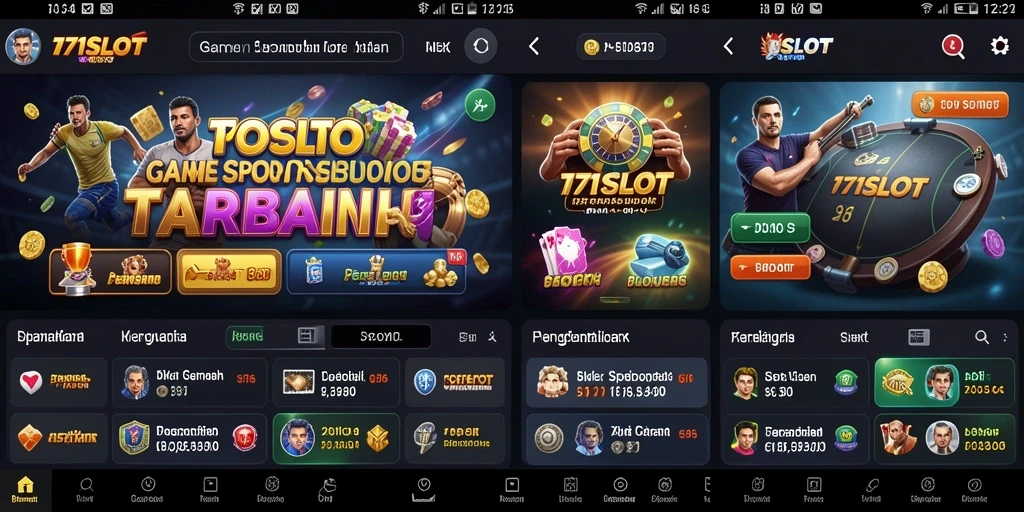 Screenshot permainan 171SLOT yang menunjukkan aksi taruhan olahraga.