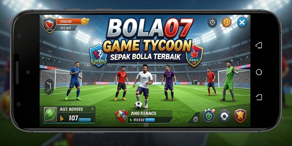 Tampilan gameplay BOLA07 menunjukkan pengelolaan tim yang seru.