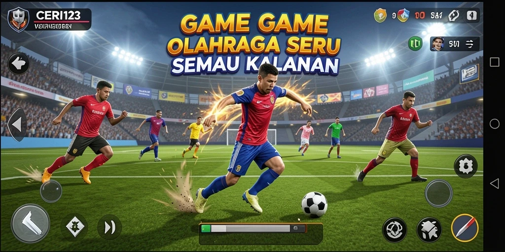 Screenshot dari gameplay CERI123 yang menunjukkan aksi seru di lapangan.