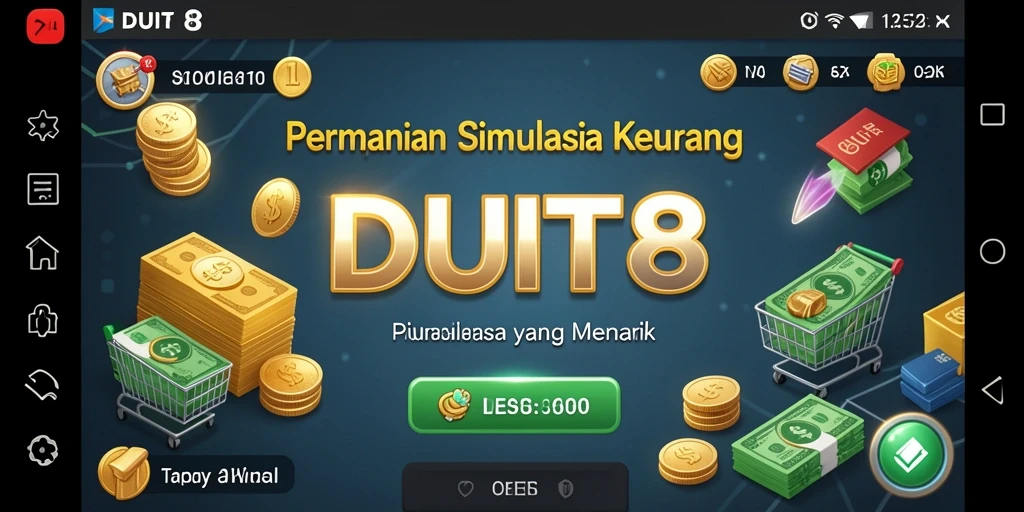 Tangkapan layar gameplay DUIT8 menampilkan pengelolaan aset yang dinamis.
