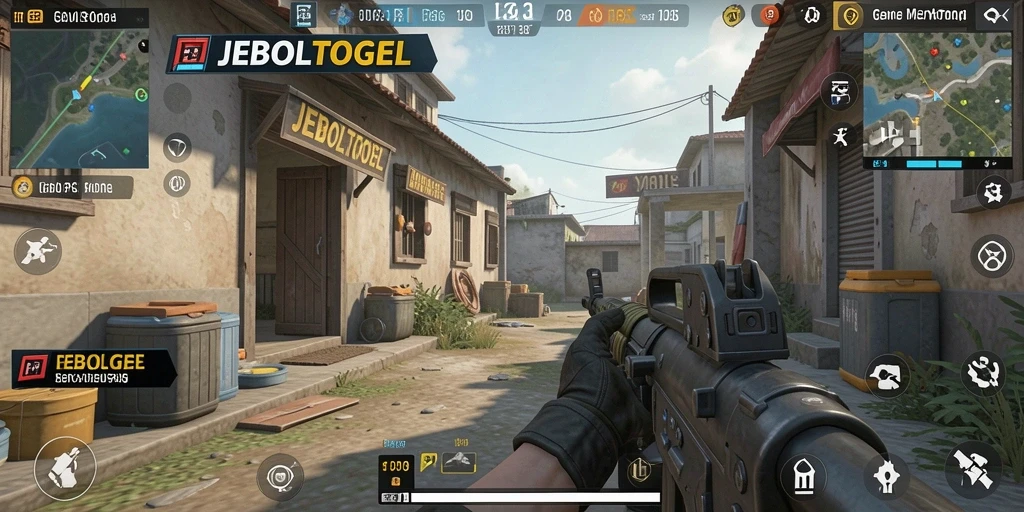 Tampilan seru dari gameplay JEBOLTOGEL yang penuh aksi FPS.