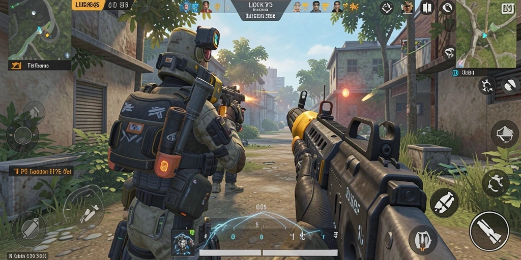 Screenshot gameplay LUCK365 menunjukkan pertempuran TPS yang menarik.