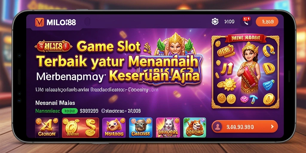 Screenshot utama gameplay slot MILO88 yang menggembirakan.