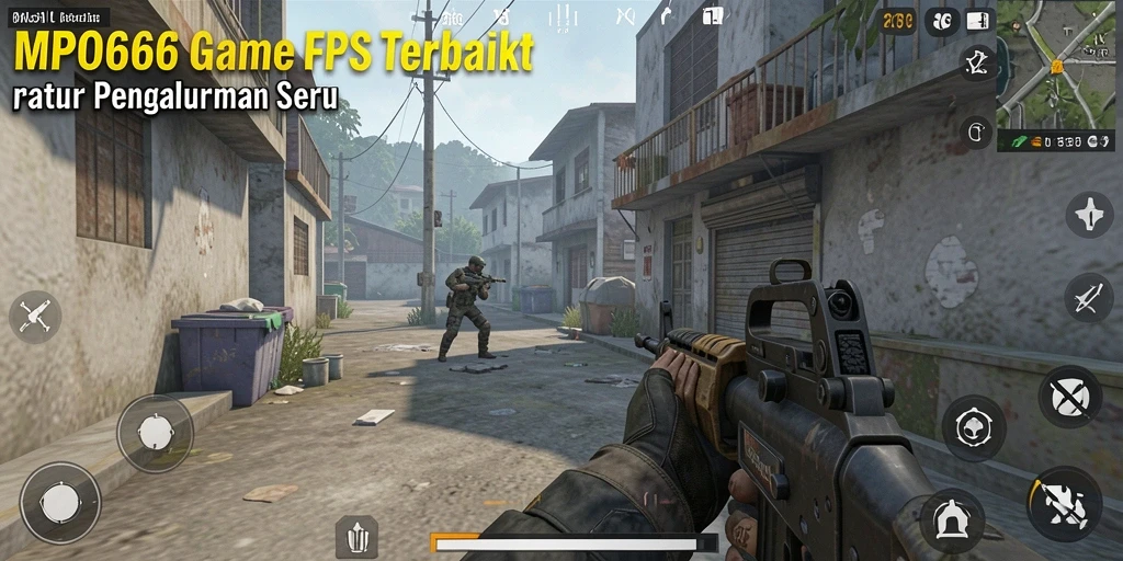 Screenshot MPO666 menampilkan aksi pertempuran FPS yang mendebarkan.