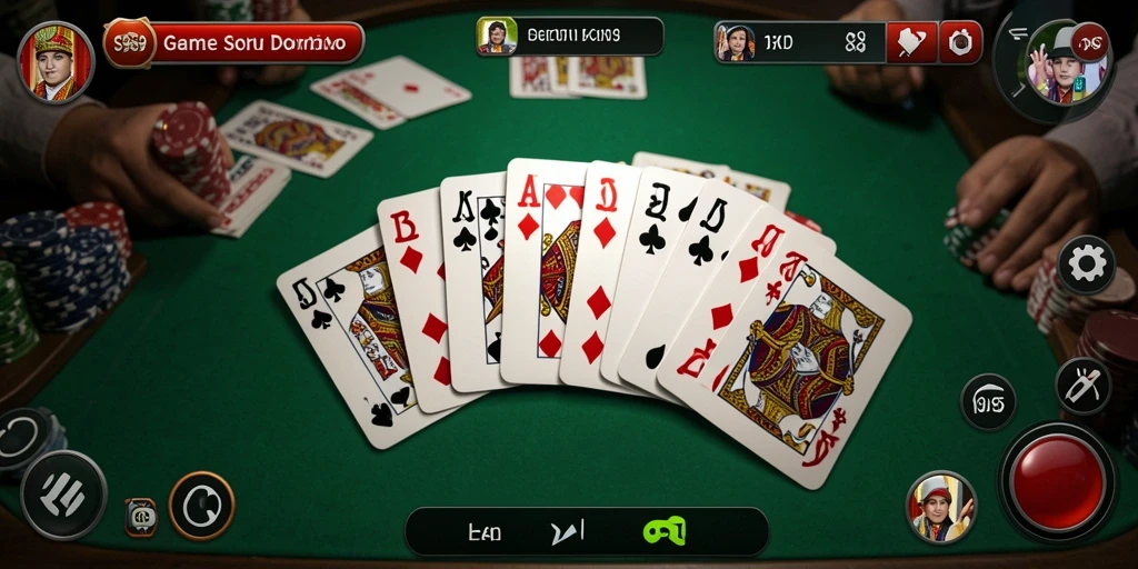 Screenshot S9S9 menampilkan gameplay seru permainan Domino.