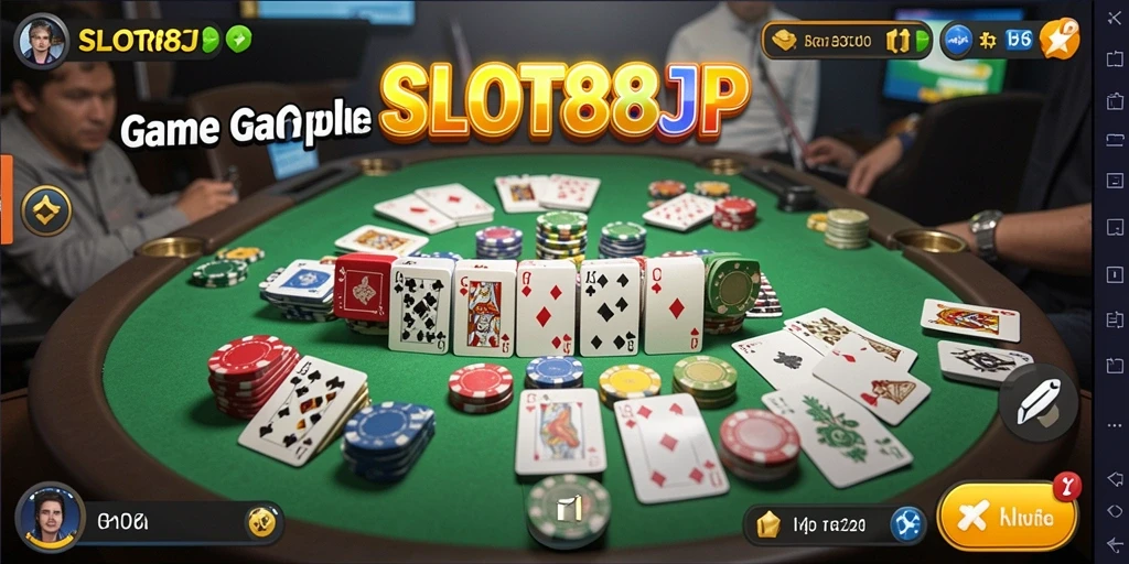 Screenshot gameplay SLOT88JP menampilkan momen seru bermain Gaple.